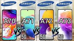Samsung Galaxy A73 5G Vs Galaxy A72 5G Vs A71 5G Vs A70 | Full Comparison (2022)