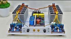 DIY 1000 + 1000 Watts Powerful Amplifier using 2SC3858 & 2SA1494 | 20 Transistors #cbzproject
