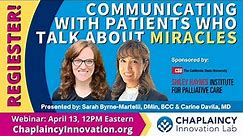 Medical Miracle Stories - How chaplains can talk with patients