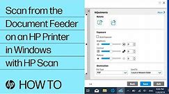 Scan from the Document Feeder on an HP Printer in Windows with HP Scan | HP Printers | HP Support
