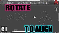 AutoCAD How to Rotate Objects to Align - Rotate to Match a Line & More | 2 Minute Tuesday