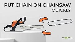 EASIEST way to put a CHAIN on a CHAINSAW