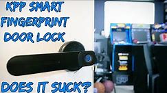$50 KPP Smart Fingerprint Door Lock Unboxing, Install, Demo, & Review - Does It Suck?