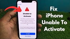 Fixed✅: iPhone Unable To Activate Problem / Unable To Activate iPhone After Update or Reset / 2024