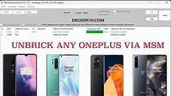 How to Unbrick any OnePlus Device via MSM Download Tool