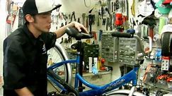 How to Fix bent broke Straighten forks on a bike bicycle Live 4 Bikes repair tips in Bellflower Ca