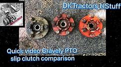 Quick video Gravely PTO slip clutch comparison