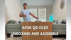 Sony A95K QD OLED Unboxing & Full Assemble Tutorial - KING OF TVs 2022