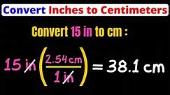 Convert Inches to Centimeters | in to cm | Unit Conversion | Dimensional Analysis | Eat Pi