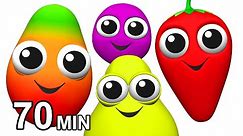 Fruit Songs & Vegetables Rhymes | Learn Names of Fruits | Children's English ESL | Busy Beavers