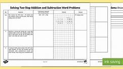 Solving Two-Step Addition and Subtraction Word Problems