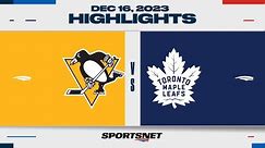 NHL Highlights | Penguins vs. Maple Leafs - December 16, 2023