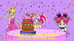 happy birthday sailor moon, chibi usa, and chibi chibi
