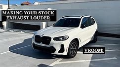 2022 BMW X3 M40i How to make your STOCK EXHAUST LOUDER for FREE!