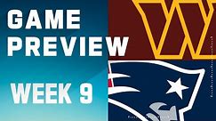 Washington Commanders vs. New England Patriots | 2023 Week 9 Game Preview