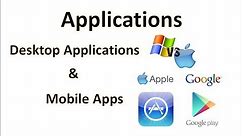 Computer Fundamentals - Applications - What is a Desktop Application - Mobile and Web Apps - PC Mac
