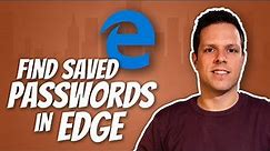 Find where passwords are saved in Edge