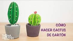 Cómo hacer cactus de cartón