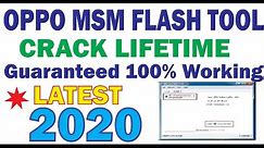 Oppo MSM Download Tool cracked For Lifetime 100% 2020 latest