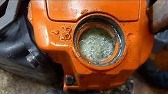 Saw chain lubrication failure in the Husqvarna chain saw, an indescribable solution
