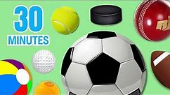 sport ball names and sounds in english for 30 minutes