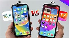 iOS 16.6 vs iOS 17 - iPhone XR vs iPhone XR Speed test + Comparison