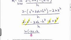 Calculus Sec. 3.2 Derivative as a Function
