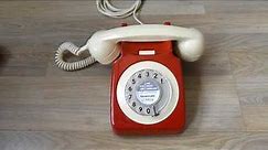 Original GPO 746 Rotary Retro Telephone, Red and Cream, Bells Ringing with RotaTone