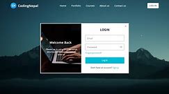Create Responsive Website with Login & Registration Form | HTML CSS and JavaScript