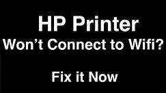 HP Printer won't Connect to Wifi - Fix it Now