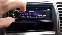 Deleting a registered Bluetooth device on a Kenwood Car Receiver.