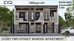 Project #40: A 3-UNIT TWO STOREY APARTMENT | 120SQM LOT | MODERN HOUSE | SMALL HOUSE DESIGN