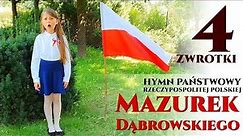 Mazurek Dąbrowskiego - Hymn Polski 4 zwrotki - najlepsza wersja dla szkół - Jangok