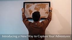 Push Pin Travel Map - Large 30" x 20" World Map Pin Board with Premium Push Pins Made from Cork Board - Gift Idea for Travelers, Partner, Young Adults, and Parents