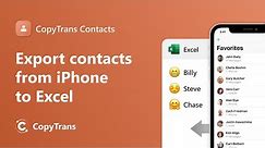 Export contacts from iPhone to Excel