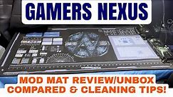 Gamers Nexus Mod Mat's review Unbox/contents/cleaning Installation and compared Med/Large Mat's.