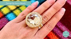 Crystal Two Finger Ring Tutorial | 27 mm Chaton | Large Crystal Bezel