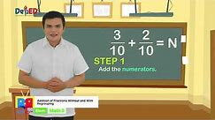 Grade 5 Math Q1 Ep 9 Addition of Fraction Without and With Regrouping