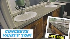 How to make a Double Sink Concrete Countertop Vanity!