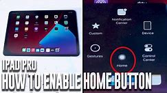 iPad Pro How to enable home button | How to use the iPad without a home button