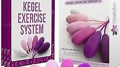 Kegel Exercise System - Pelvic Floor Exercises - Set of 6 Premium Silicone Kegel Exercise Weights & Control with Training Kit for Women: Beginners & Advanced