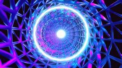 4K Abstract Tunnel VJ Motion Background || Neon Light Tunnel Free VJ Loops || Free Video Background
