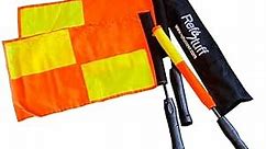 RefStuff Soccer Football Referee PRO Flags (Pair) Assistant Referee Linesman Flags NEW and IMPROVED and RE-INFORCED STRENGTHENED