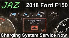 Ford Charging System Service Now Warning