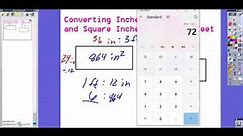 Converting Square Inches to Square Feet (Tough!)