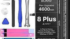 LCLEBM [4600mAh] Battery for iPhone 8 Plus, (2023 New Version) Ultra High Capacity iPhone 8 Plus Battery Replacement 0 Cycle, with Professional Replacement Tool Kits for Model A1864, A1897, A1898