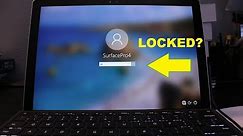 Surface Pro 4 How to reset forgot password , screen lock.... (surface pro 3 5)