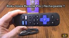 Roku Voice Remote Pro | Rechargeable!~! For Roku Players, Roku TV, & Roku Stream-bars REVIEW