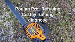 Poulan Pro chainsaw- Refusing to stay running diagnose Part 1