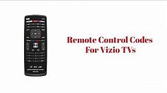 Universal Remote Codes For Vizio TV | Remote Control Codes for Vizio TVs